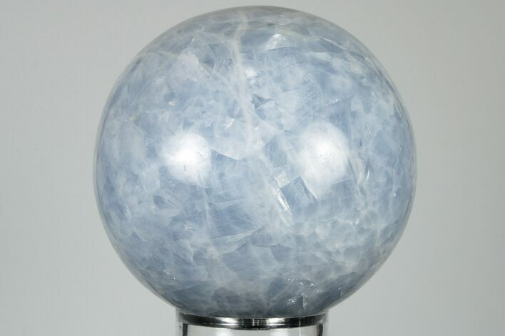 Polished Blue Calcite Sphere - Madagascar #196254